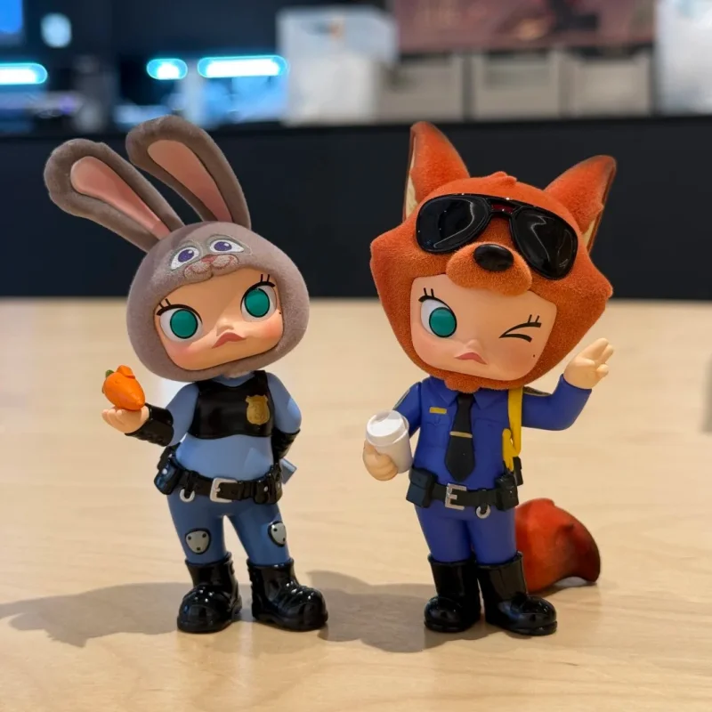 

POP MART Molly x Zootopia совместная серия аниме фигурки в коробках загадочная коробка слепая коробка милые модные игрушки орнамент подарок на день рождения