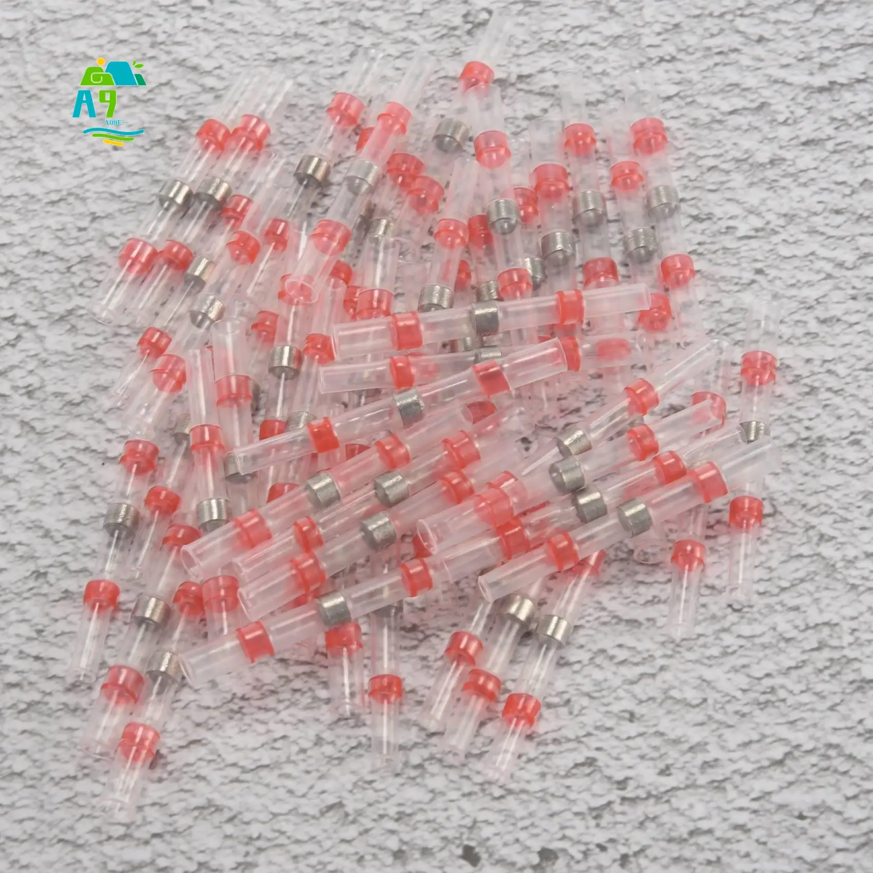 

A09E-50Pcs Solder Seal Wire Connectors, Heat Shrink Butt Connector Waterproof Insulated Electrical Butt Terminals For Automotive
