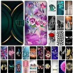 Flowers Butterfly Painted Flip Wallet Case For SamsungA14 4G SM-A145F Case For Samsung Galaxy A14 A13 A12 A04s A21s A22 5G Cover