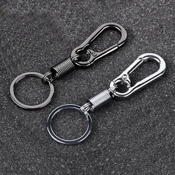 Spring Keychain Zinc Alloy Carabiner Climbing Hook Car Keychain Simple Strong Carabiner Shape Accessories Metal Vintage Keychain