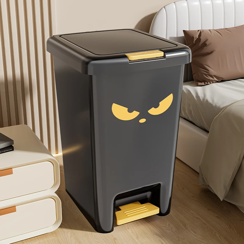 New Large Capacity Trash Cans for Household Kitchens, Hand Operated or Foot Operated Lids for Living Rooms and Bathrooms