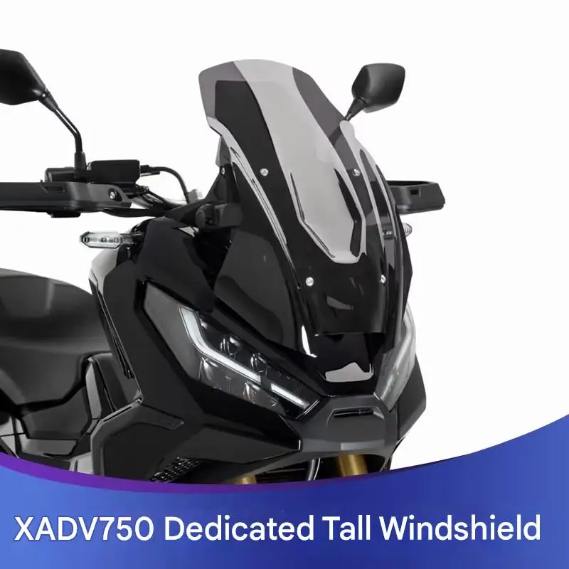 FOR X-ADV750 Heightened Rain-Proof Front Windscreen Split-TypeSpoiler Upper Edge Optimized via CFD Simulation Special Design