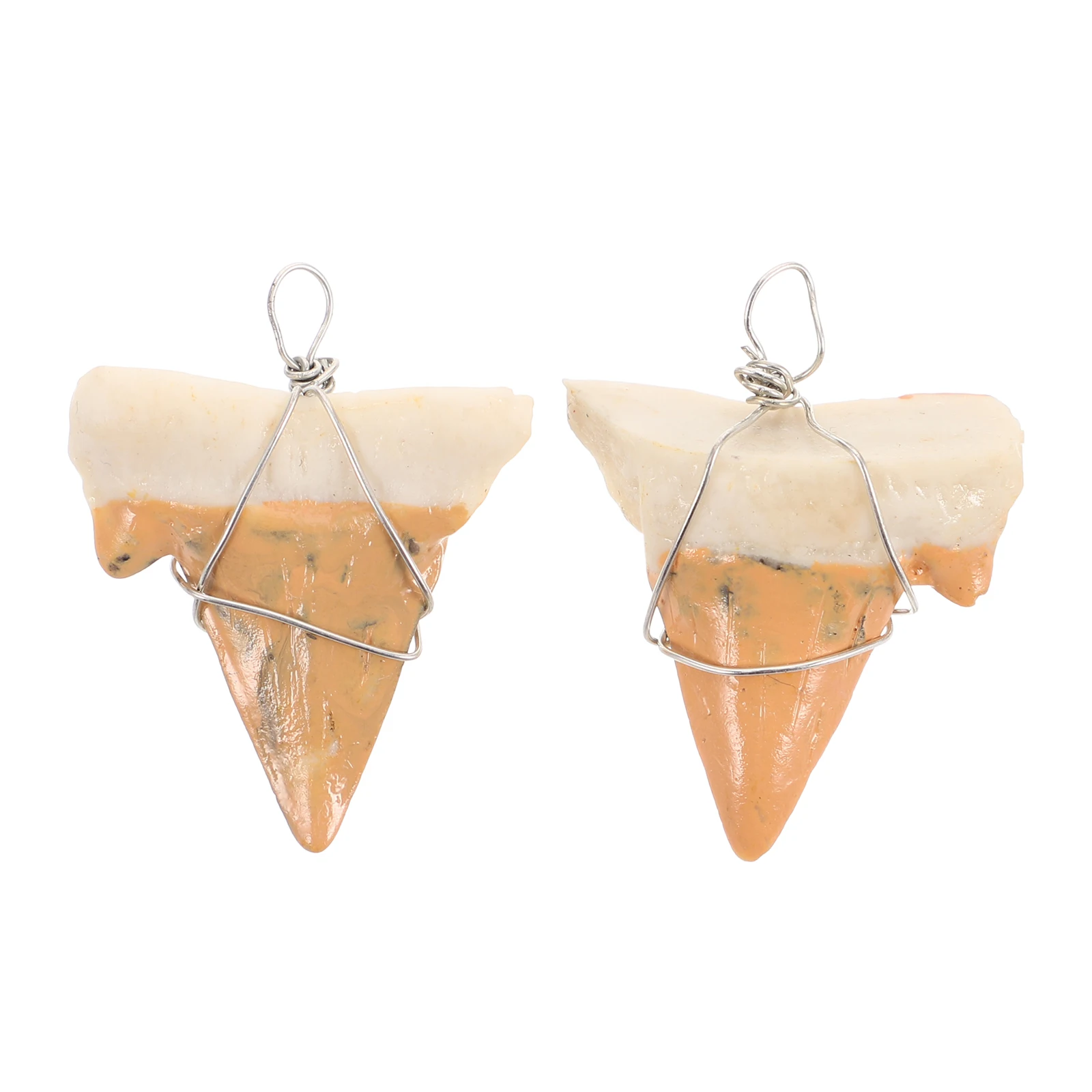 

2Pcs Shark Tooth Pendant Cool Necklaces for Boys Charms Jewelry Novelty Teeth Resin nament Beach Jewelry Teen Girls Shark