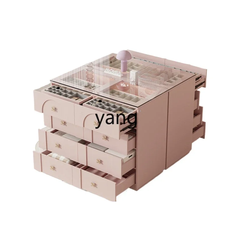 

XYY cloakroom Nakajima Taiwan jewelry cabinet integrated eight-bucket storage cabinet pink dressing cabinet