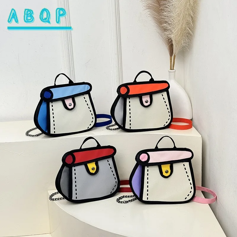 

Shoulder Bag Cartoon Animation Small Square Bags 2025 New Japanese Style Cute Girl Cake Handbag Fashion Messenger Bag