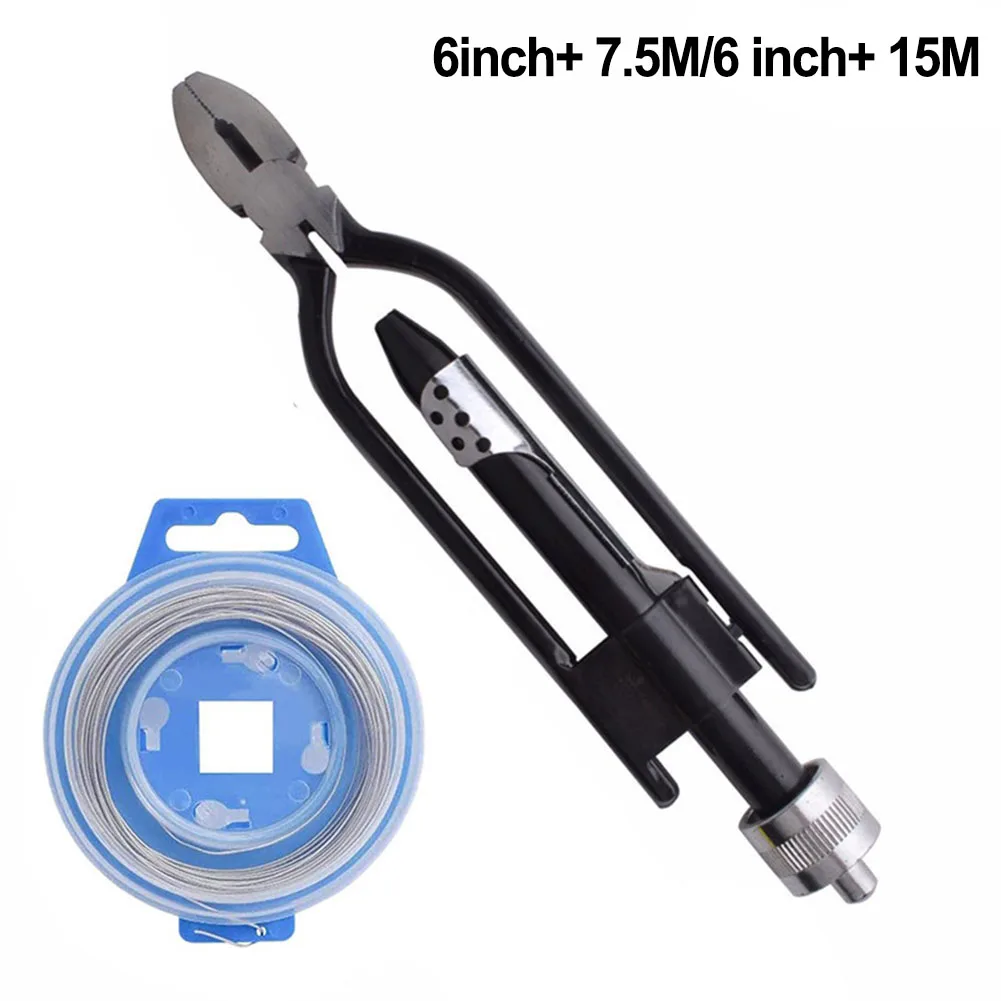 6 Inch Aviation Fuse Pliers One-Way Wire Twister Aviation Safety Locking Pliers 7.5/15m Fuse Hand Repair Kit For Aviation/racing