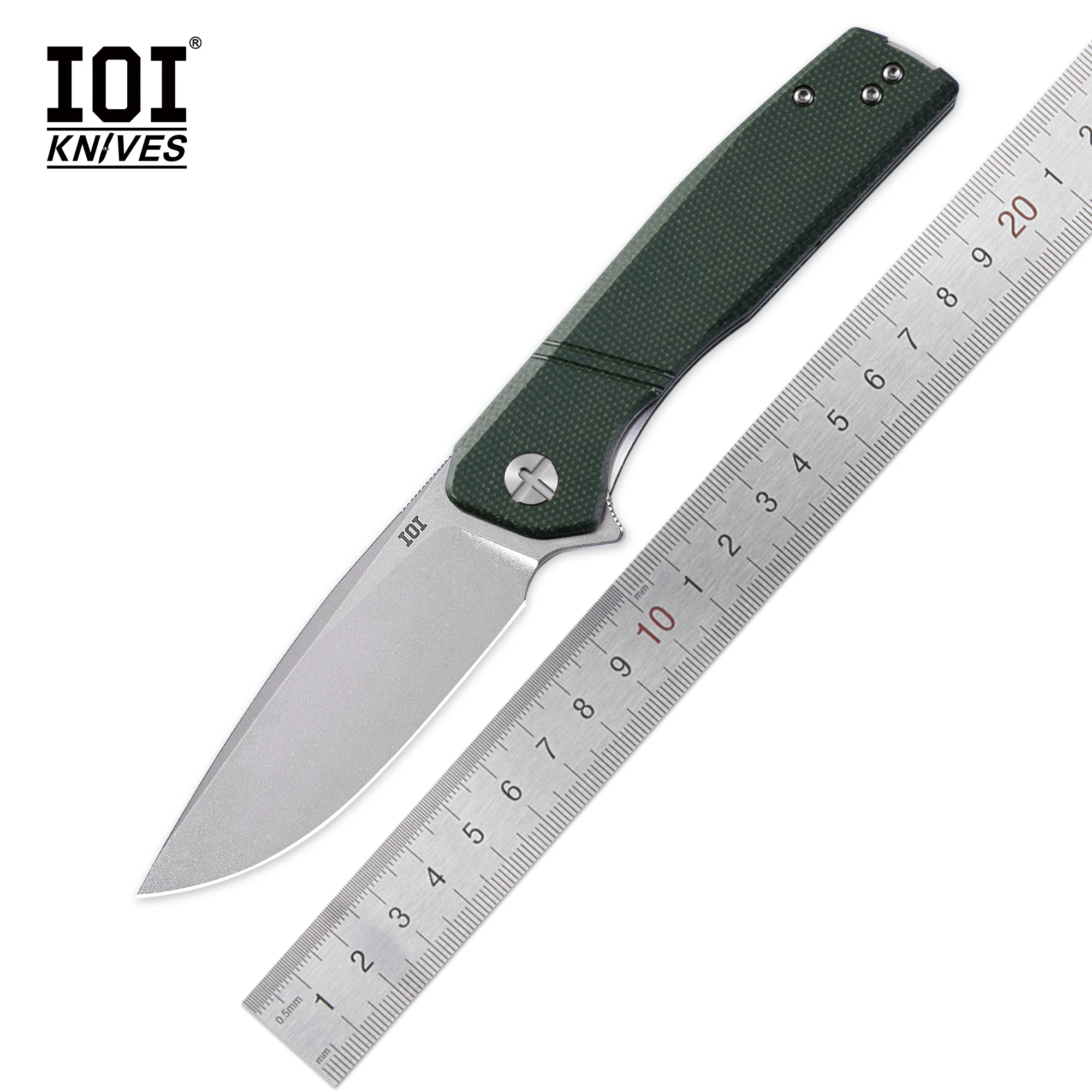 

IOI I51186 Micarta Handle Ceramic Bearing 14C28N Steel Blade Camping Folding Knife Outdoor Survival Cutting EDC Tool