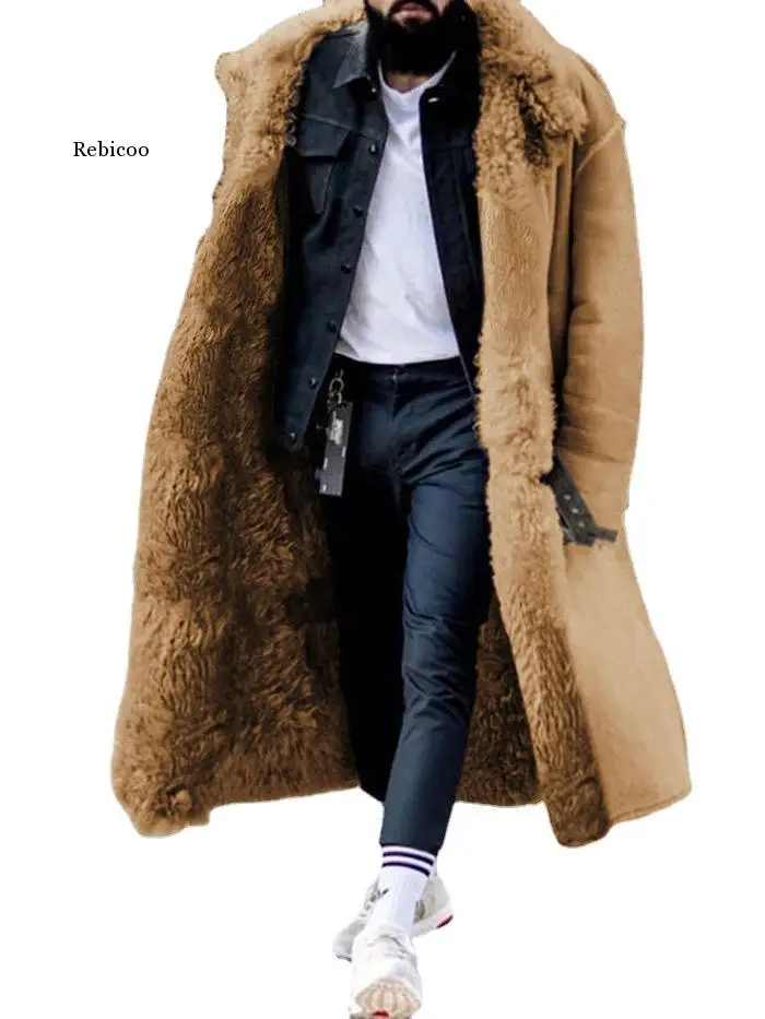 Faux Fur Men's Coat European Thickened Coat