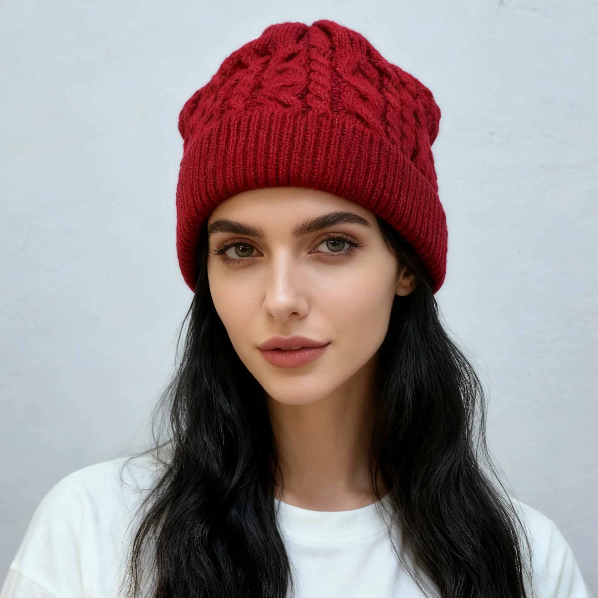 Mehrzweck-Set mit gestrickter Wintermütze und Schal | Warme Thermo-Mütze, Halswärmer, Ski-Gesichtsbedeckung für Damen und Herren, Outdoor, kaltes Wetter – Detail 15
