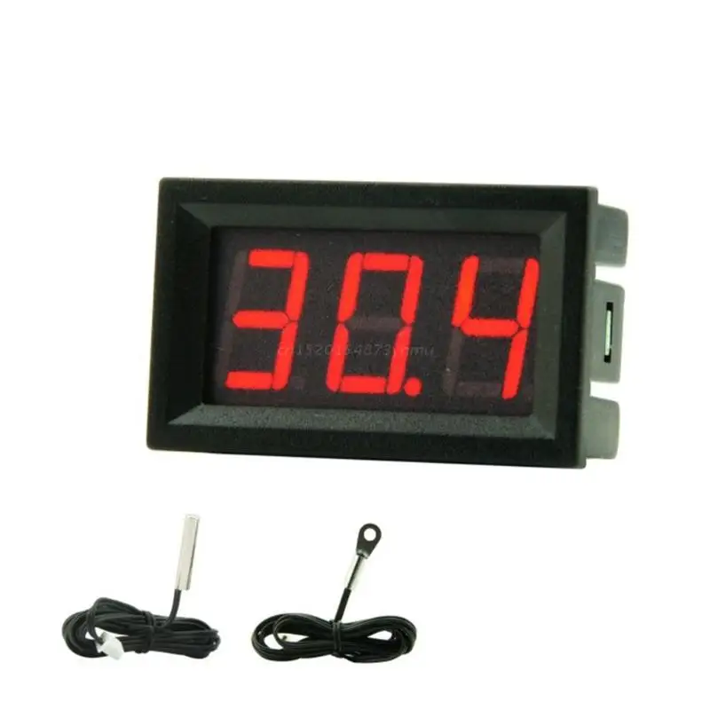 Digital Thermometer -50℃-120℃ DC 4-30V Temperature Meter Sensor Test Used for Car Room Indoor Refrigerator Water Tank