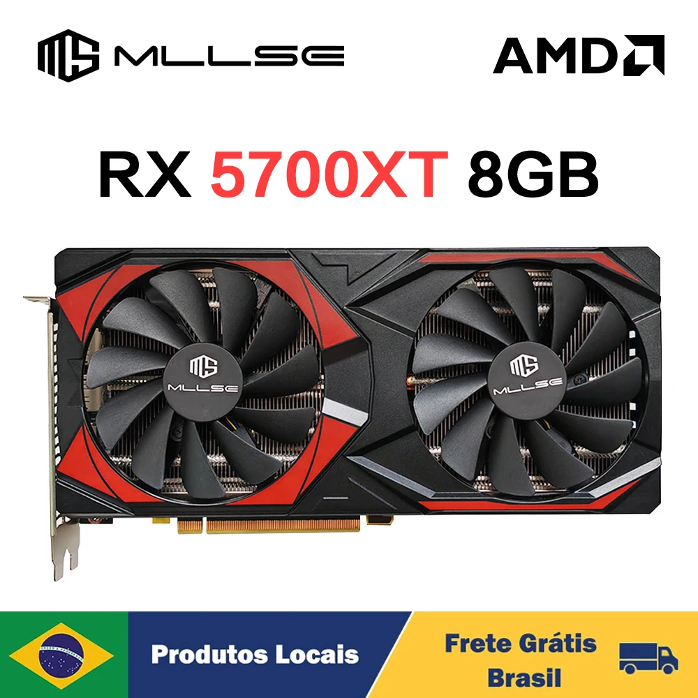 MLLSE AMD RX 5700 XT 8GB Placa De Video 6+8PIN Graphics Card GPU GDDR6 256-bit 7nm game Video Card Support Desktop GPU