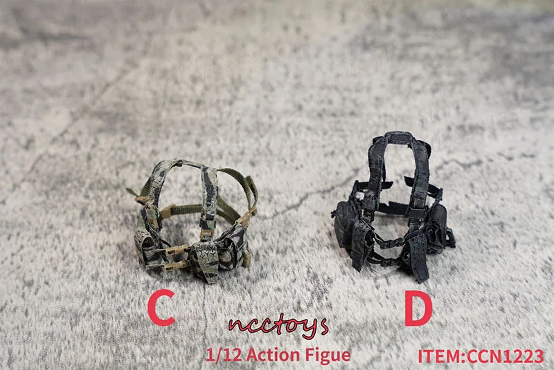1/12 مقياس سترة مضادة للرصاص الذخيرة الناقل العسكرية التكتيكية معدات القتال ملحق صالح 6 بوصة عمل الشكل الجندي #6