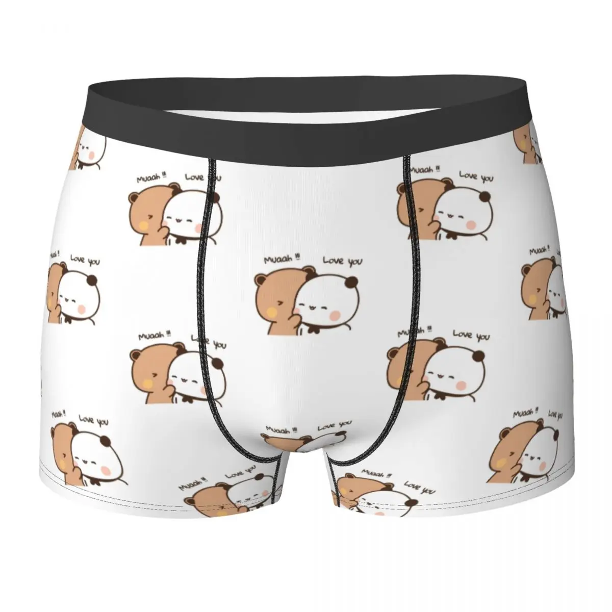 

Нижнее белье Bubu And Dudu, мужские шорты с медведем, однотонные трусы, популярные трусики больших размеров на заказ