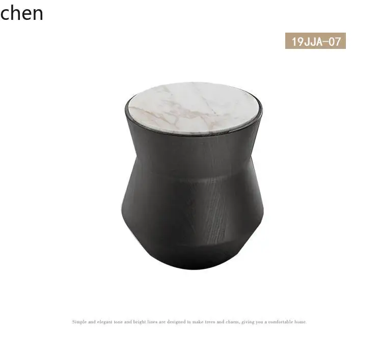 ZML طاولة القهوة الصغيرة ما بعد الحداثة الحد الأدنى مبيعات الفنادق مكتب اللوبي الاستقبال طاولة زاوية الفولاذ المقاوم للصدأ طاولة جانبية مستديرة #3