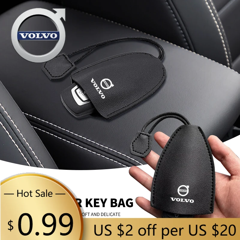 

Колпаки-концентраторы, мягкая кожаная сумка для ключей от автомобиля, держатель для ключей, органайзер для Volvo XC90 XC60 C30 T6 C70 XC40 XC70 V70 V50 S80 S40 Acces