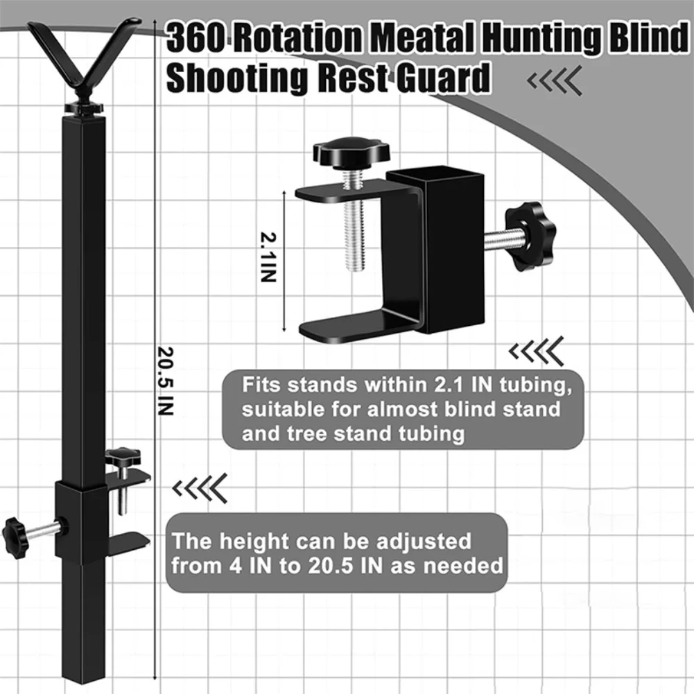 Hunting Tree Stands 20.5/19.88cm I/L Type Portable 360° Rotation Adjustable Hunting Single Tripod Outdoor Hunting Accessories