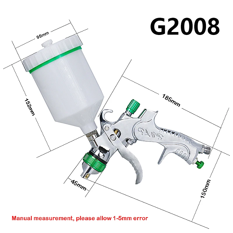 HVLP Professional Spray Gun Kit 1.4/1.7/2.0mm Nozzle Gravity Spray Gun Machine Car Painting Pneumatic Sand Blasting Gun Tool Set