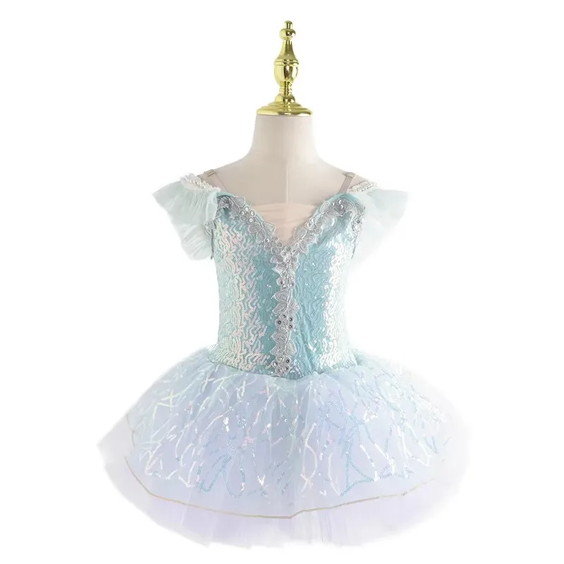 子供バレエチュチュスカート衣装ホワイトスワンパフォーマンス服ダンス衣装レオタード女の子用