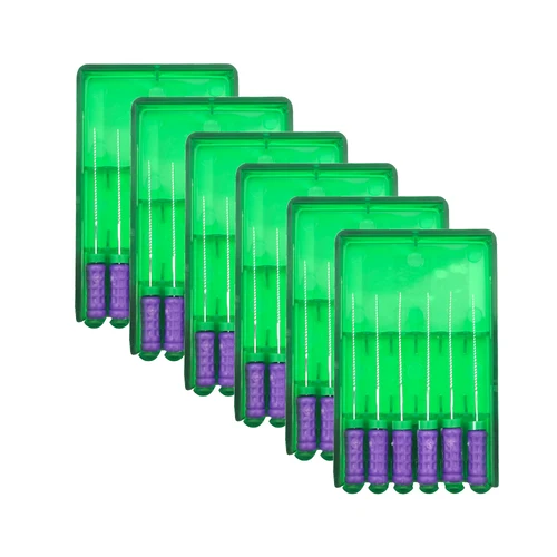 Mallefer-limas dentales de acero inoxidable, instrumentos endodónticos, 6 cajas, 6 #, 8 #, 10 #, 15 #