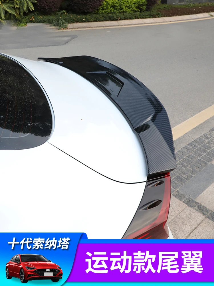 CEYUSOT FOR Hyundai NEW Sonata GT Spoiler Accessories 2019-20 ABS Material Car Trunk Rear Lip WING Tail FIN Decoration Sonata 10