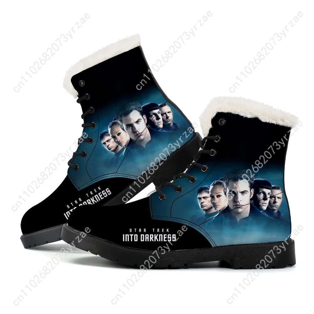 Star Trek Into Darkness Plush Boot Men Women Teenager Casual Shoe Outdoor Warm Boot High Quality Fashion Pattern Customize Shoes