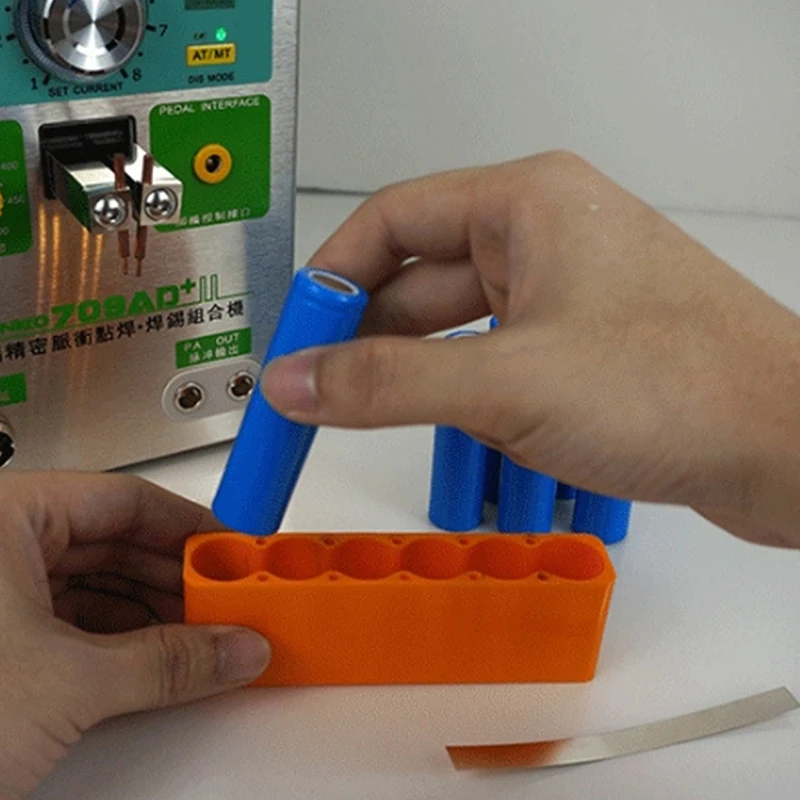 18650Battery Pack Fixture For Spot Welder Single Row Double Sided Spot Welding Plastic Fixed Fixture Battery Pack Soldering Tool