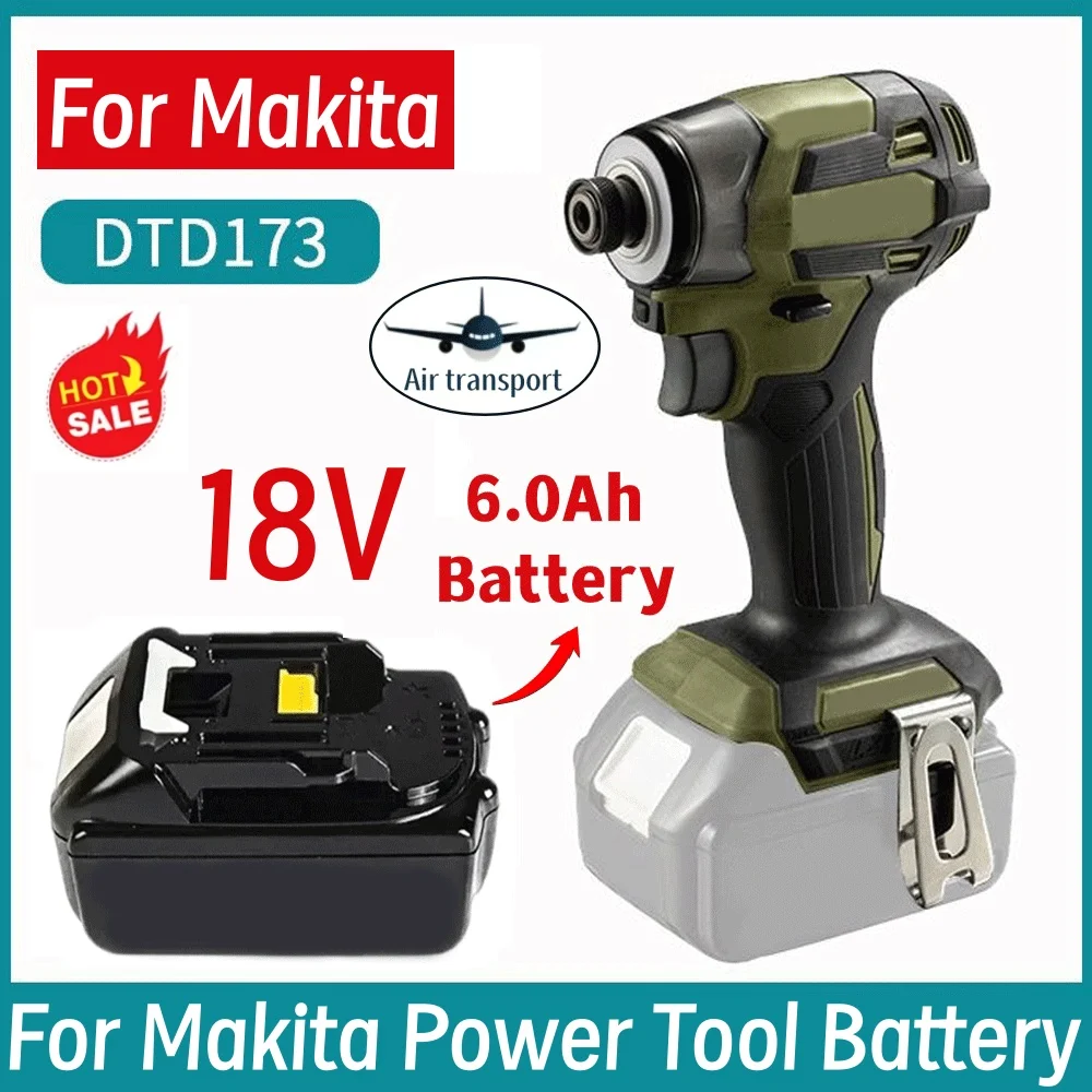 For Makita DTD173 18V Cordless Impact Driver Brushless Motor Electric Drill Wood Rechargeable Power Tools+18V Li-ion Battery