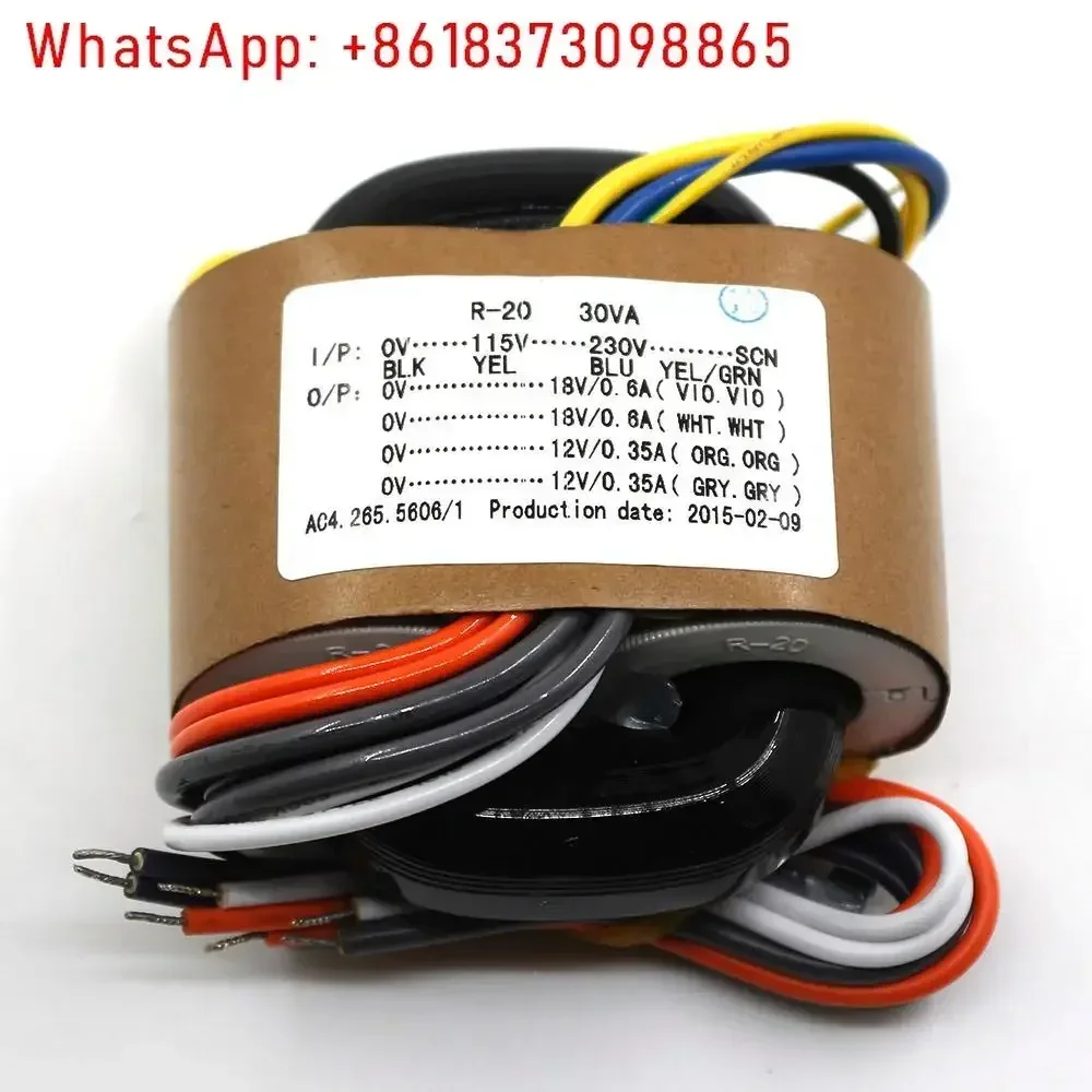 Transformador R - Transformador doméstico de cobre puro 30W R - múltiples juegos de tensiones para elegir