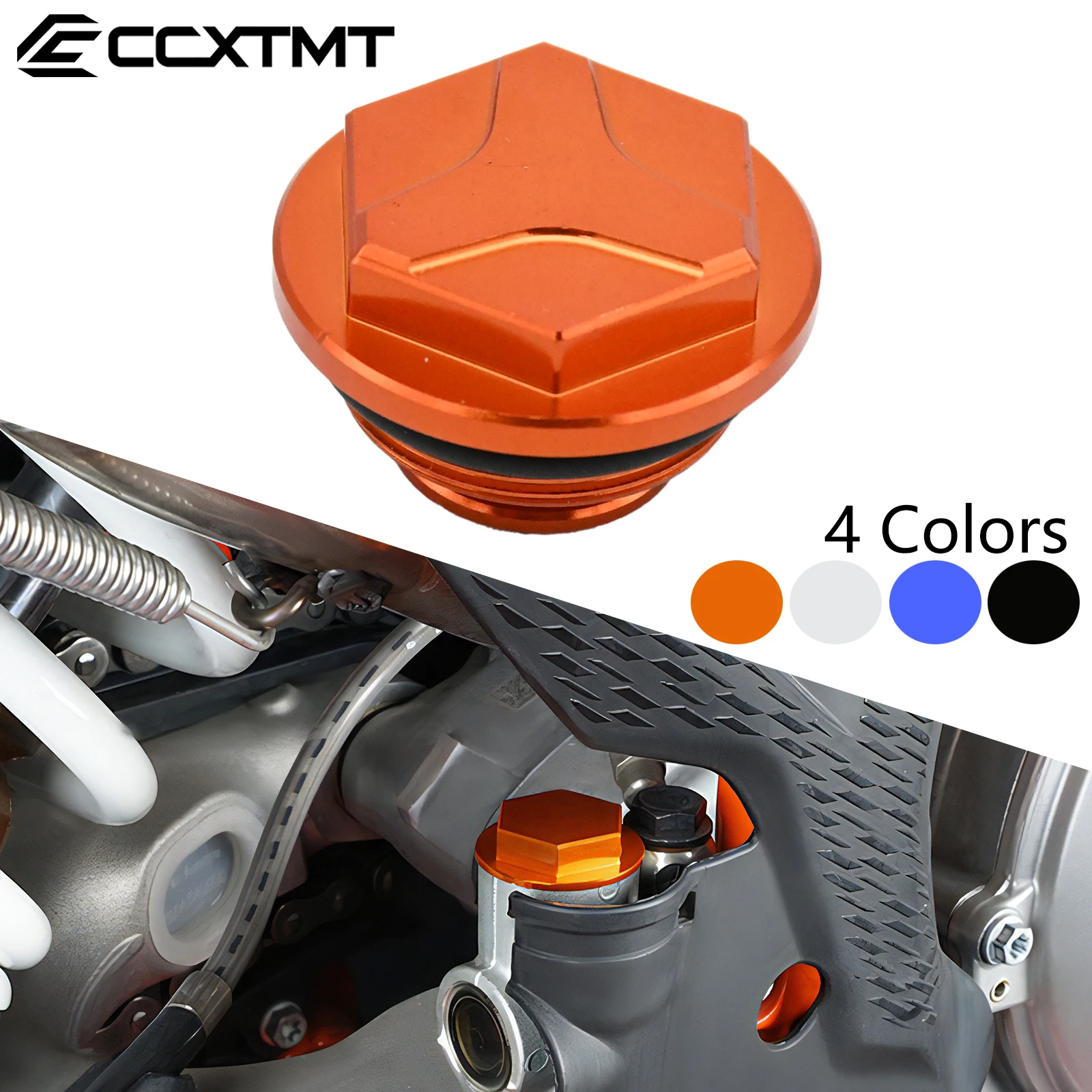Motorcycle CNC Rear Brake Reservoir Cover Cap For KTM XCW XC XCF SX SXF EXC EXCF For Husqvarna TE TC TX FE FC FX 2004-2023 2024