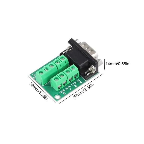 RS232 to Terminal Serial to Terminal DB9 to Terminal DB9 Male Female 9-pin Connector
