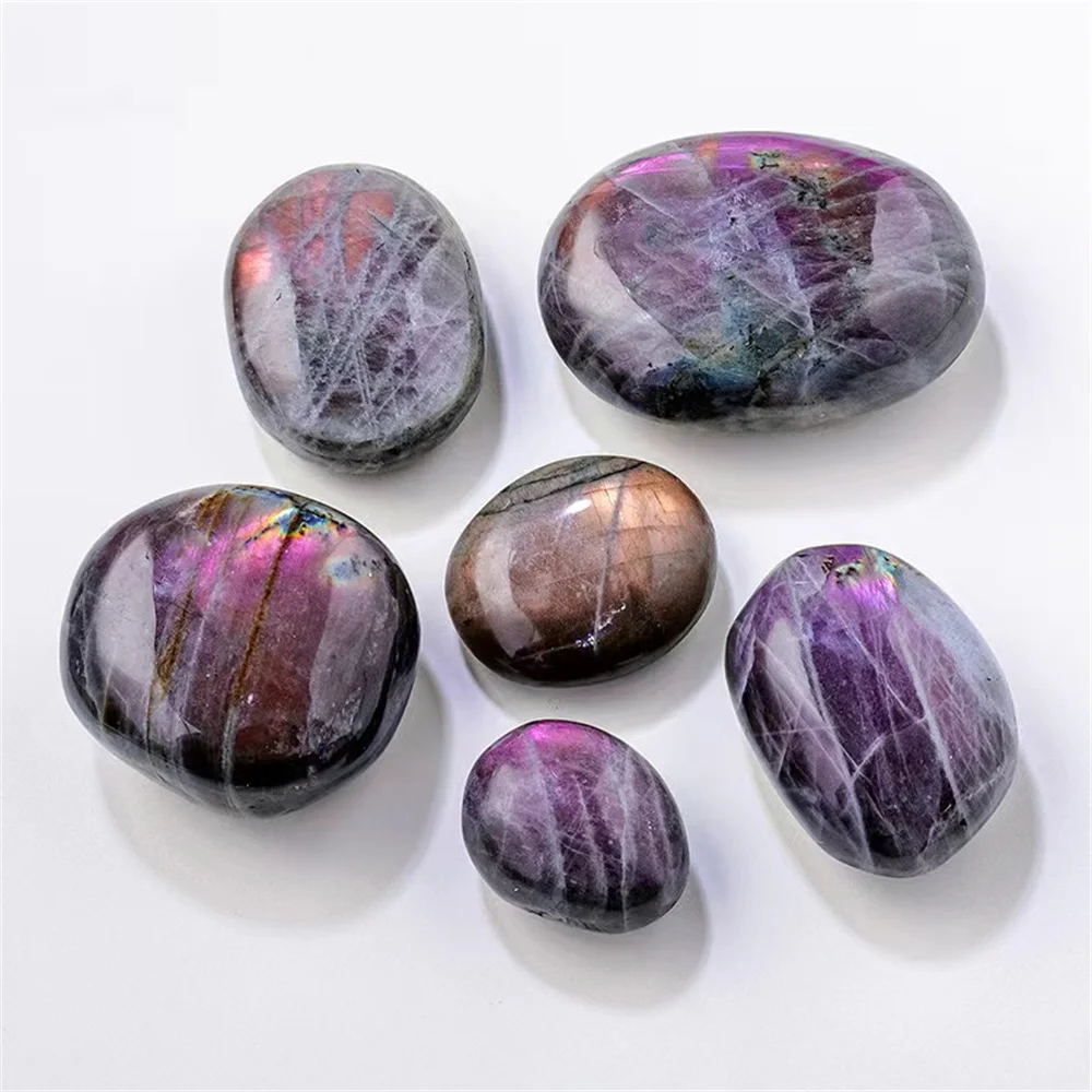 

Natural Purple Pull Feldspar Play Carved Reiki Healing Holiday Decorations Crafts Desktop Ornaments