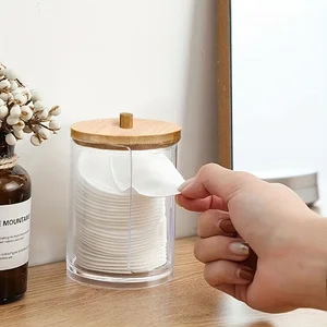 Round Clear Acrylic Makeup Organizer, Cotton Cashier, PAD Makeup, 1/2 PCs 9 Main Sales Cotet Port - №7