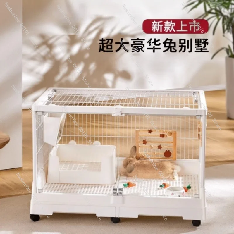 Large Indoor Guinea Pig Cage Anti Urine Splash Rabbit Hutch Deluxe Bunny House With Pull Out Tray Easy Clean Ferret Chinchilla