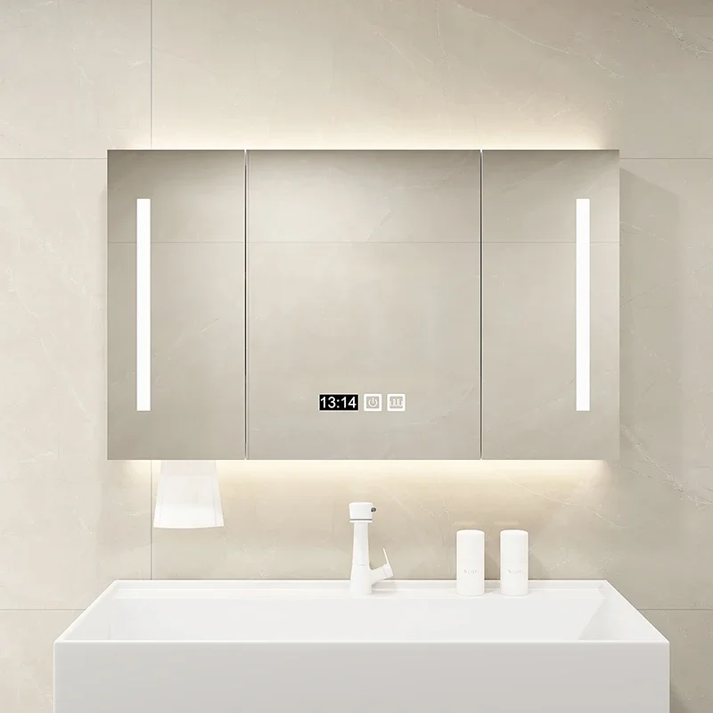 Metal Washbasin Bath Mirrors Bathroom Cabinet Storage Drawer Display Bath Mirrors Wall Shelf Casa Arredo Room Furniture YX50BC