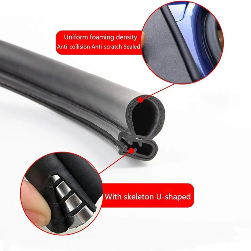 Rubber Edge Strip 6 Meter EPDM Rubber Panel Guard Anti-collision Strip Side Bulb for Metal Board Sheet