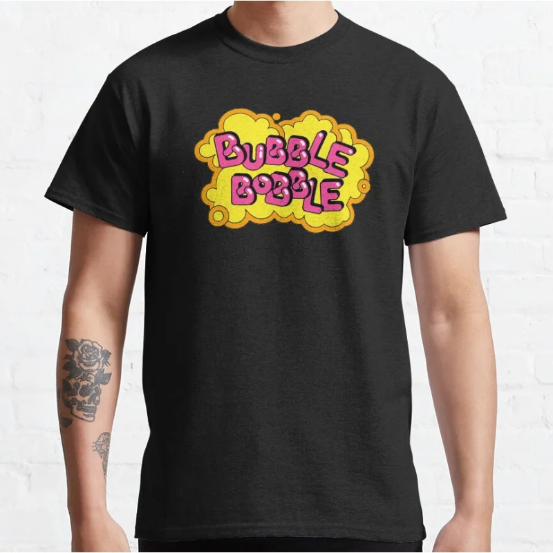 

80s Vintage Kawaii dinosaur Japan Arcade game Bubble Bobble Retro Cute Dragon graphic t shirts large size S-6xl tops