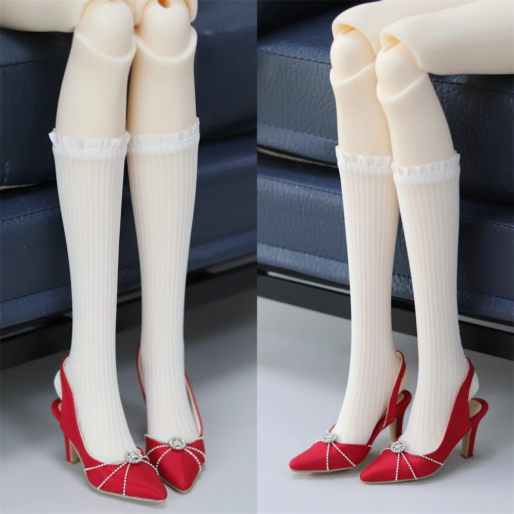 

Круглая заклепка с пряжкой, жемчужная цепочка, красный, синий, мягкие пятнистые шелковые туфли на высоком каблуке, точечный инвентарь SD/DD/SDGR/SD16, игрушки для девочек, аксессуары для кукол BJD