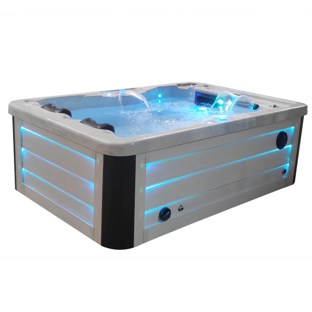 

Cheap Price L Acrylic Hot Tub 2 Person Garden Gazebo Hydromassage Bath Tub Jet Overflow whirlpool Massage Bathtub