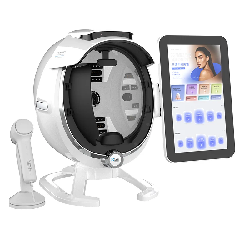 Professional Desktop Skin Analyzer Machine K56 15.6 Inch Display With Handheld Micro Imager Moisture Test Device Beauty Salon