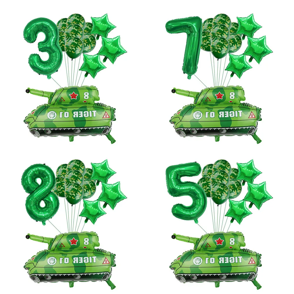 

Camouflage Balloons Military Party Decor Camo Tank Ballons Army Green Decorations Balloon Banner Boy Birthday Party Decor Globos