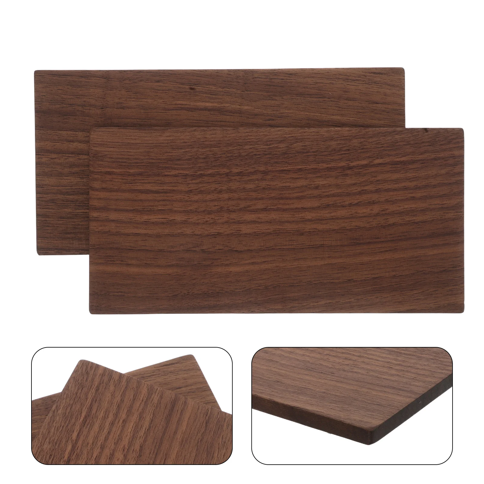 

2Pcs Unfinished Walnut Craft Boards Sturdy Plywood Blanks for DIY Woodworking Engraving Burning Painting School Craft Projects
