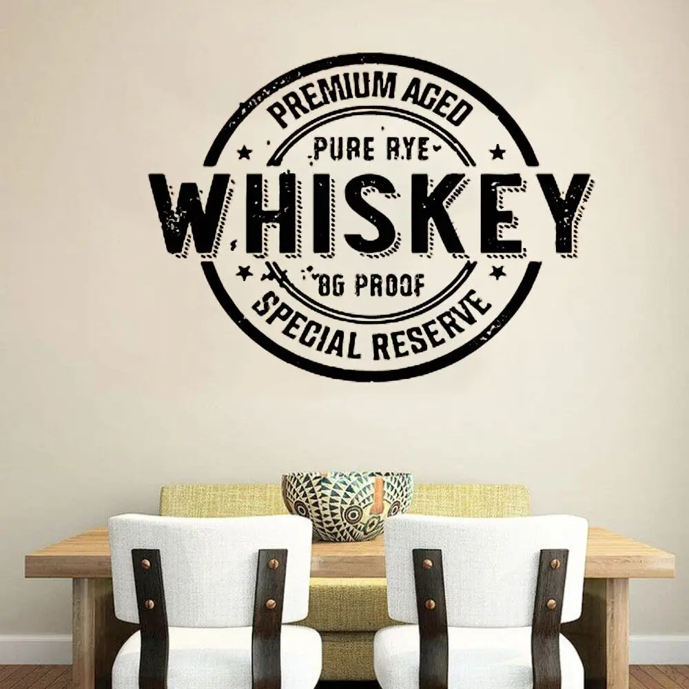 Виниловая наклейка на стену ZX011, домашний декор, Настенная Наклейка для бара, спирта, ресторана, виски, украшение, удаляемая роспись