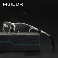 MJIEDR Half-Frame Sports Glasses Frame Ultra-Light Aluminum-Magnesium Material Optical Prescription Glasses Frame Men Y3121