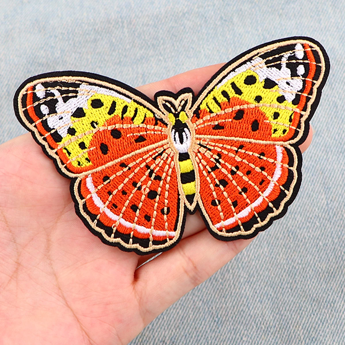 Butterfly Patches Embroidery Badges Iron On Patches On Clothes DIY Dress Jeans Hat Clothing Accesories Moth Applique Stickers