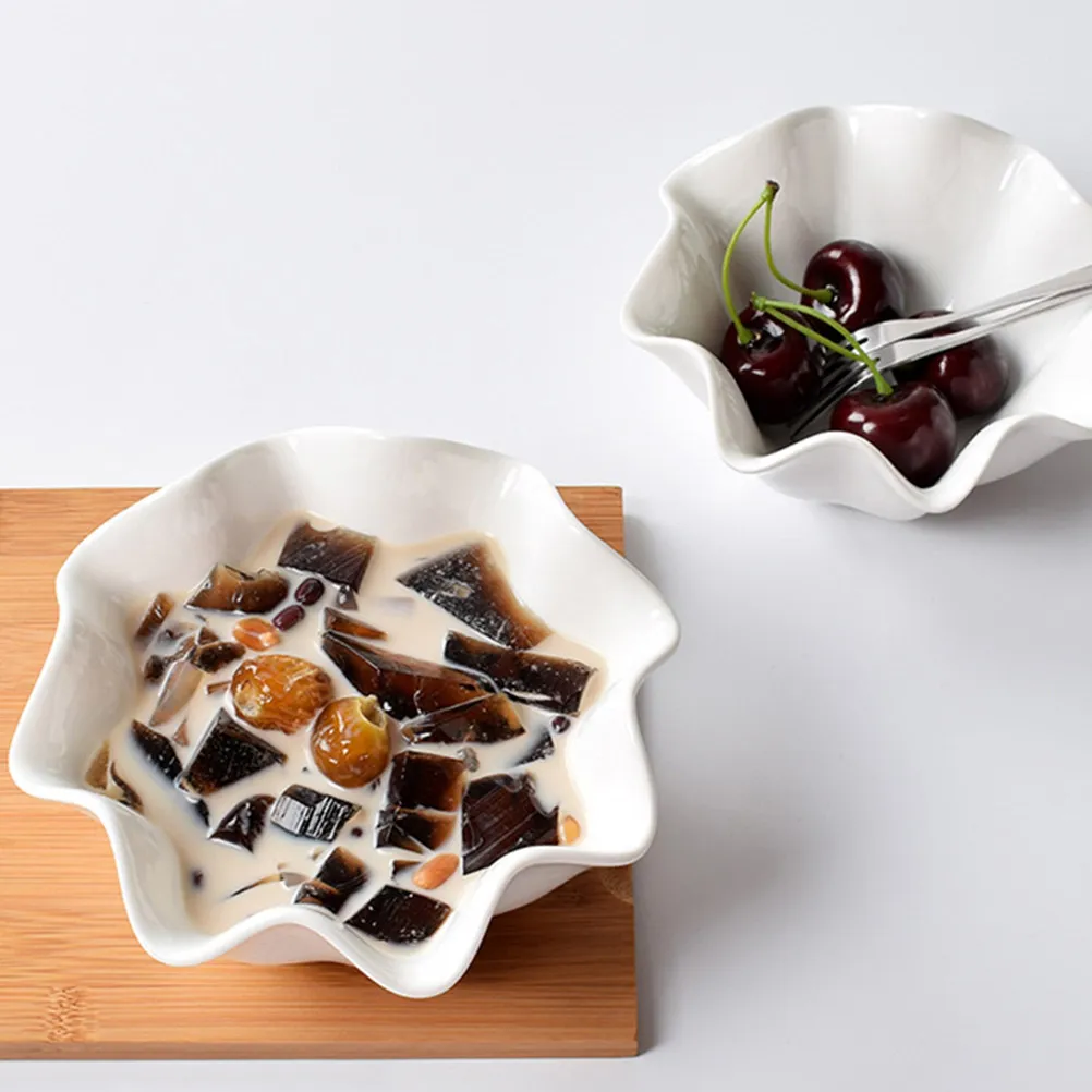 1Pcs 5.9inch Modern Stylish Ceramic Sauce Dish Unique Rolled Edge Design for Restaurant Home Catering Flavor Serving Tableware