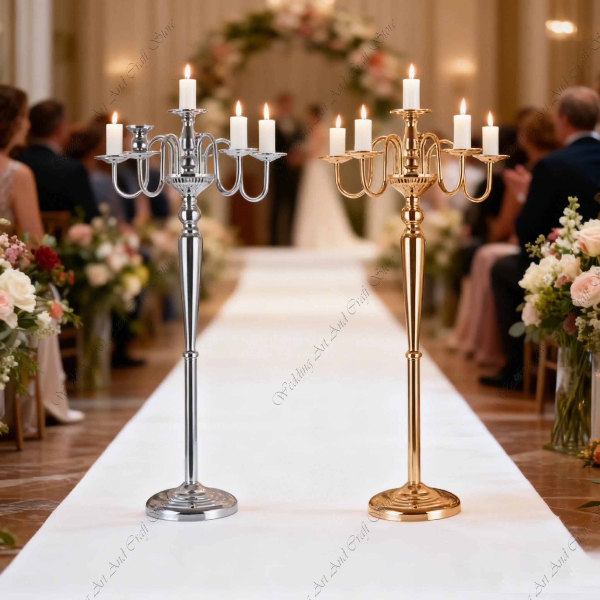 10pcs f30 85-120cm Iron Metal Wedding Vase Road Guide Floor Candelabra Candle Holder for Centerpiece Wedding Props ivy538