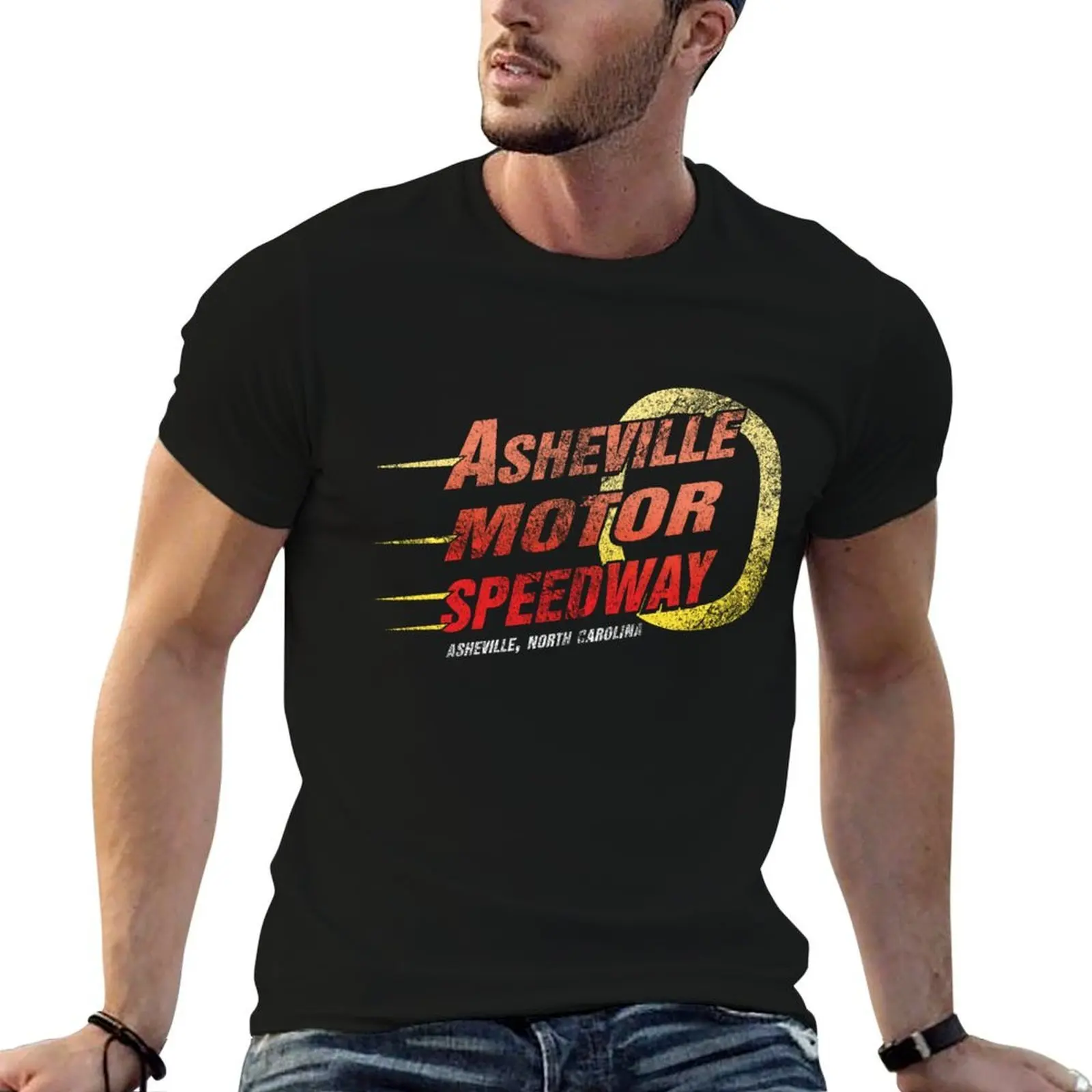

Asheville Motor Speedway T-Shirt man t shirt cotton t shirts with prints T-Shirt