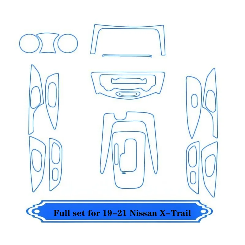 For 19-21 Nissan X-Trail full interior film, screen protector, center console film, modification
