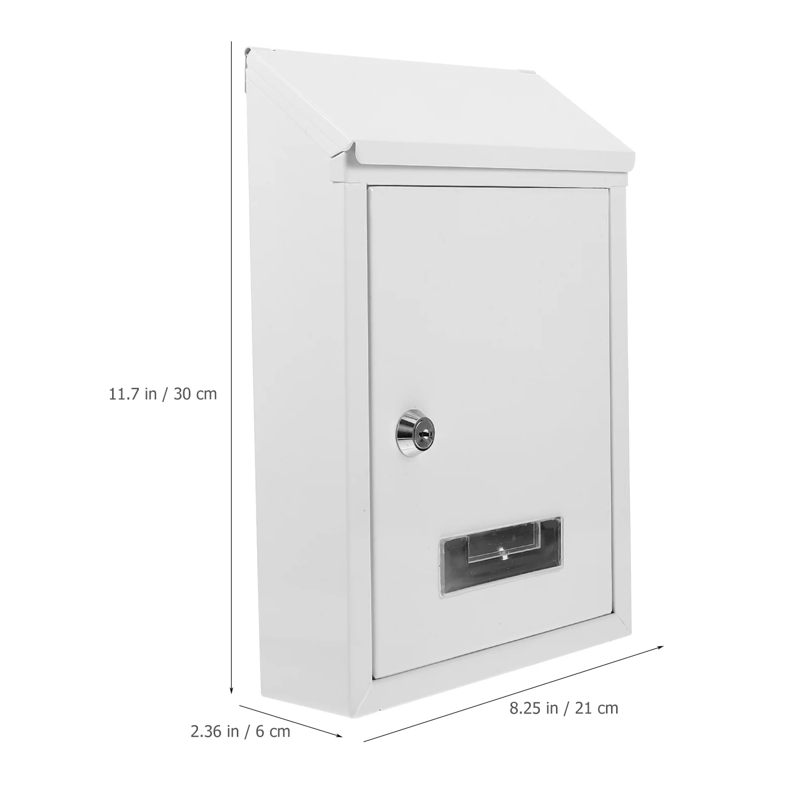 

Wall Mounted Iron Mailbox Vintage Style Durable Heavy Duty Outdoor Home Office Letter -Saving Locking Post Box For