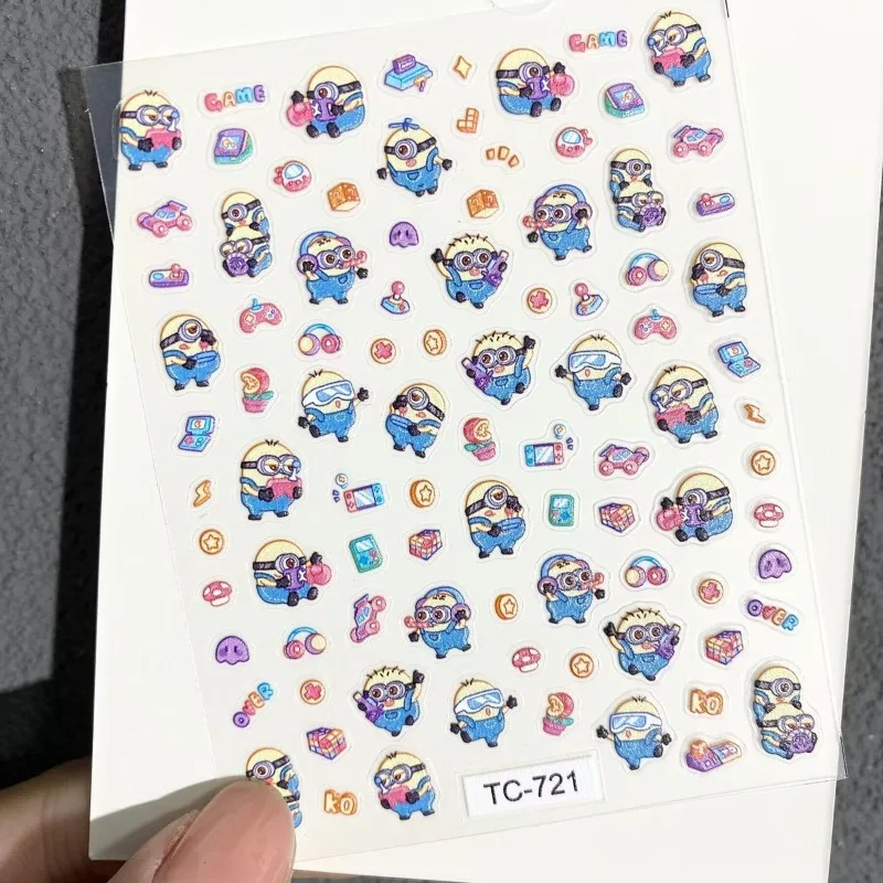 

Наклейки-гравюры «Миньоны» из мультфильма «Гадкий я», объемные, водонепроницаемые, для декора, без клеевой основы